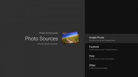 Android Tvの写真スクリーンセーバーアプリ Photo Screensaver がfacebook Flickr 500pxをサポート Juggly Cn